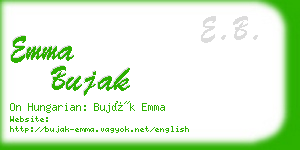 emma bujak business card